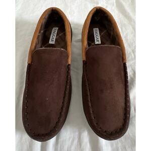 Haggar Microsuede Venetian Slipper Men Memory Foam Indoor Outdoor Brown Size 8-9